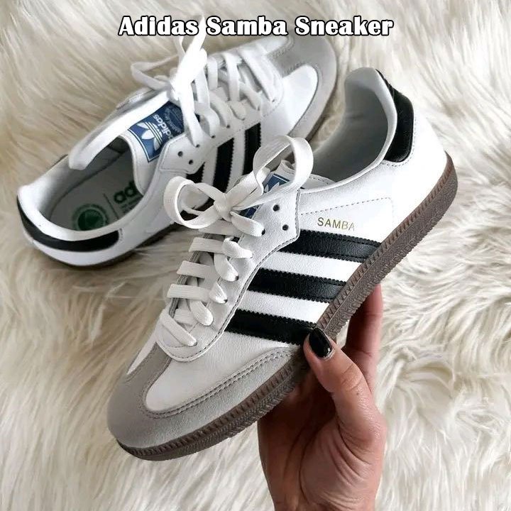 Adidas Samba OG White Black Green Tongue Sneakers Unisex