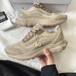 ALO Runner Beige Performance Sneakers – Breathable Comfort Running Shoes