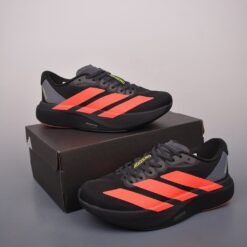 Adidas Adizero EVO SL Running Shoes – Black with Bright Orange Stripes