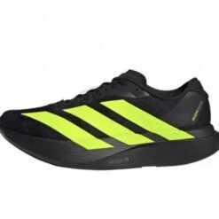 Adidas Adizero EVO SL Running Shoes – Black with Neon Yellow Stripes