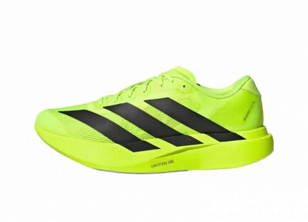 Adidas Adizero EVO SL Running Shoes – Neon Yellow with Black Stripes