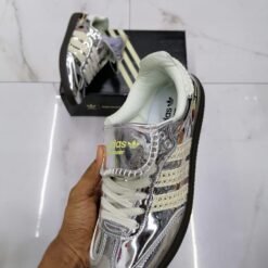 Adidas x Wales Bonner Silver Metallic Sneakers – Luxury Collaboration Low-Top Shoes
