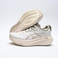 Asics Gel Nimbus 27 Running Shoes – Beige & White