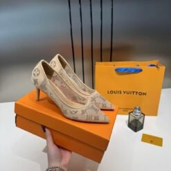 Beige Monogram Canvas Pointed Toe High Heel Pumps – Louis Vuitton