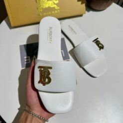 Burberry Vintage Check Slides White Heritage Design