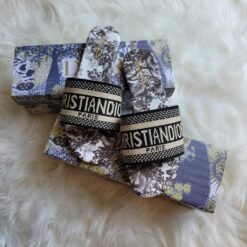 Dior Oblique Blue Print Slides with Bold Strap