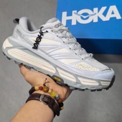 HOKA Mafate Speed 2 Light Grey & White Trail Running Shoes