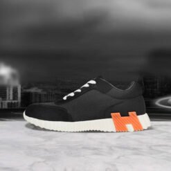 Hermes Black & Orange Signature Sneakers – Trendy Street Edition