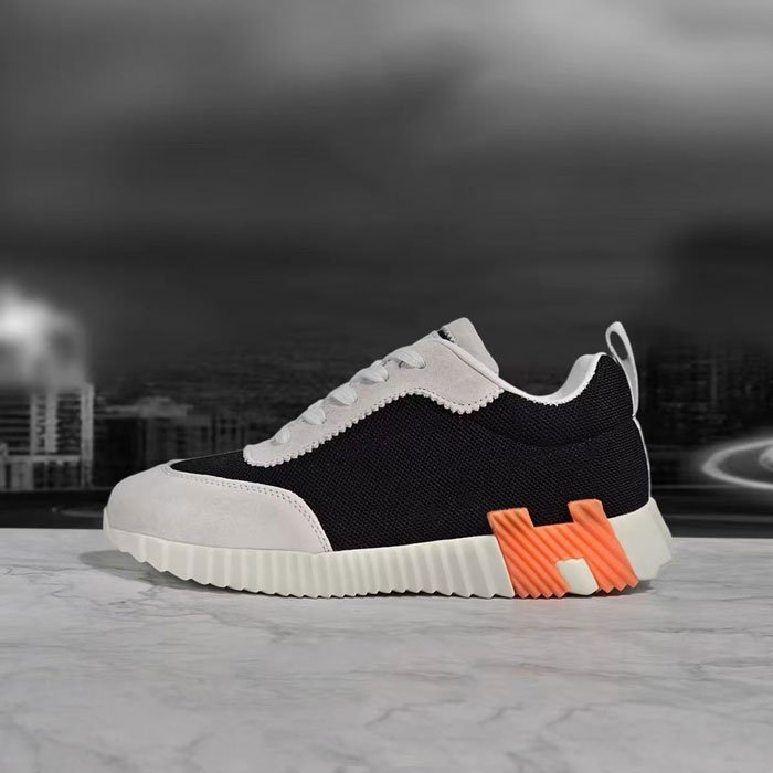 Hermes Black & White Signature Sneakers – Premium Urban Style