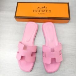 Hermes Bold Fuchsia Slippers
