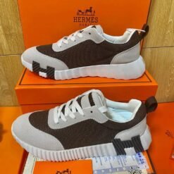 Hermes Grey Sneakers with White Sole