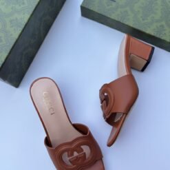 Horsebit Leather Mule Sandal in Brown – Gucci