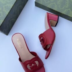 Horsebit Leather Mule Sandal in Red – Gucci