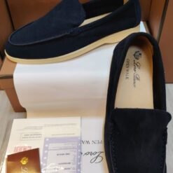 Loro Piana Tan Leather Loafers with Box