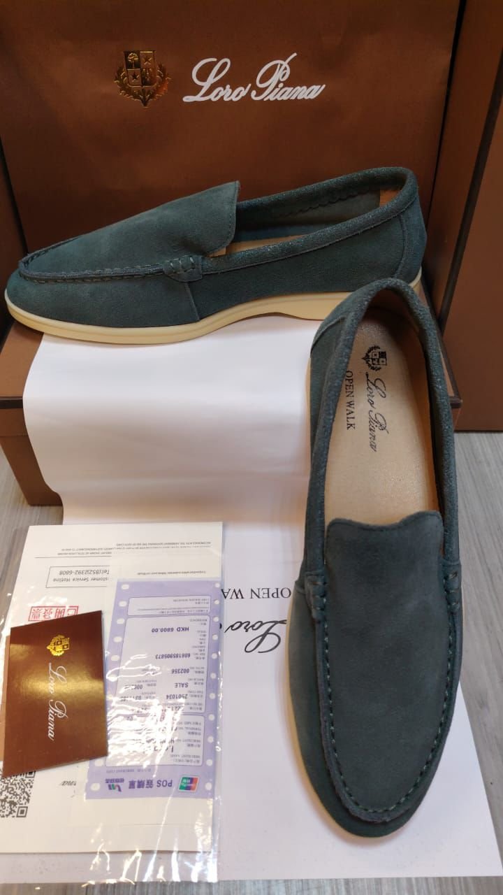 Loro Piana Tan Leather Loafers with Sole View