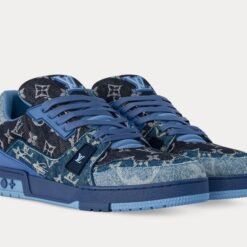 Louis Vuitton LV Trainer Blue Monogram Denim Sneakers