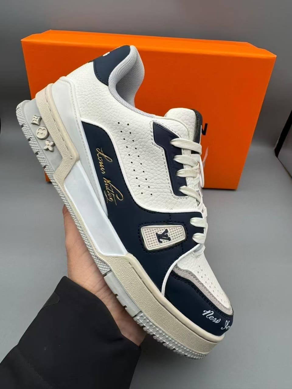 Louis Vuitton LV Trainer Navy White Sneakers - Classic Release