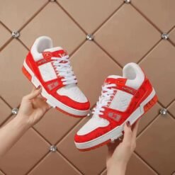 Louis Vuitton LV Trainer Red White Sneakers