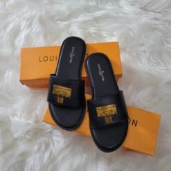 Louis Vuitton Luxe Leather MINA Sandals - Jet Black