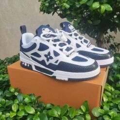 Louis Vuitton Skate Sneakers Blue Monogram – Iconic Luxury Design