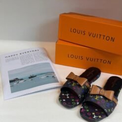 Louis Vuitton Slide Sandals Dark Brown Monogram with Gold LV Buckle – Louis Vuitton