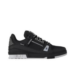 Louis Vuitton Trainer Sneaker Black with Grey Monogram Accents