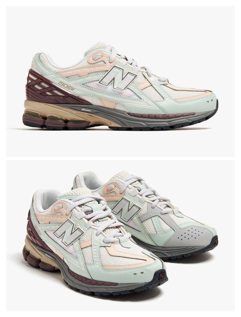 New Balance 1906U Beige & Burgundy Lifestyle Sneakers