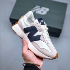 New Balance 327 Off White With Navy Blue