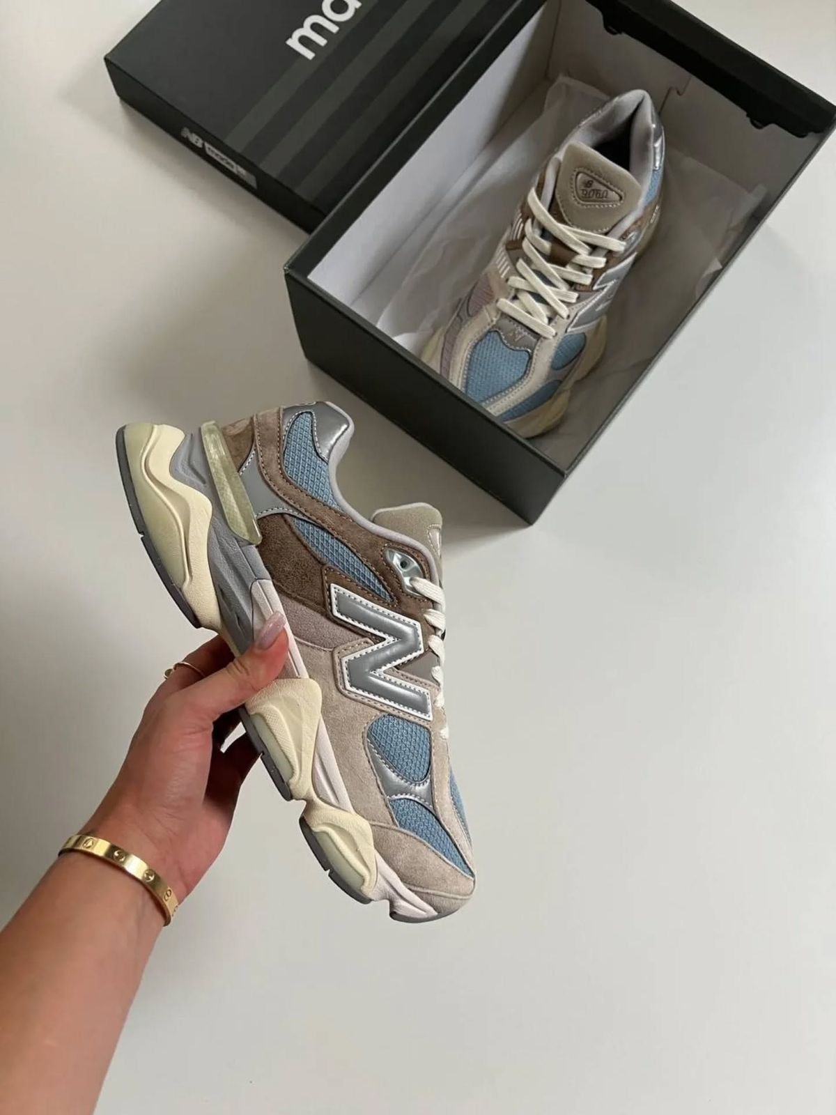 New Balance 9060 Beige with Yellow & Grey Blend – Summer Walk Edition