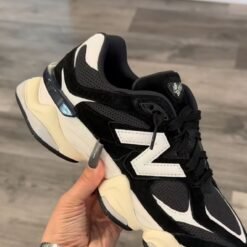 New Balance 9060 Black with Beige & Cream Sole – Classic Chunky Edition