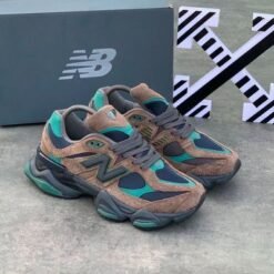 New Balance 9060 Brown & Teal Suede Mix – Earth Tone Edition