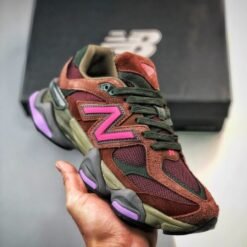 New Balance 9060 Multi-Color Burgundy with Grey & Pink Accents – Limited Street Edition