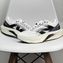 New Balance White & Black Mesh Training Sneakers