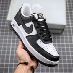 Nike Air Force 1 Black & Grey Sneakers – Street Style Low-Top