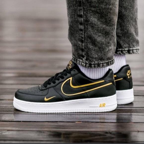 Nike Air Force 1 Black with Yellow Swoosh – Limited Edition