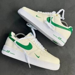 Nike Air Force 1 Cream with Green Swoosh – Fresh Pastel Edition