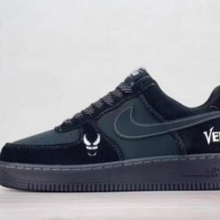 Nike Air Force 1 Low Black Suede with Grey Swoosh