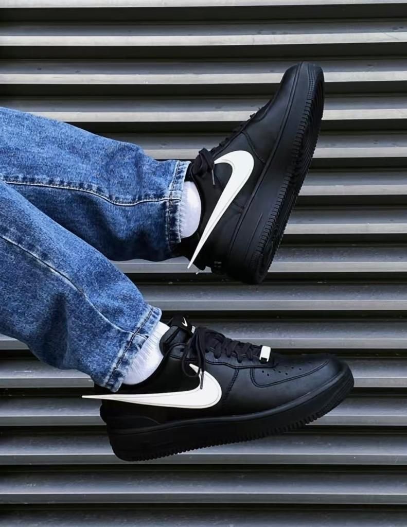 Nike Air Force 1 Low SP AMBUSH Black with White Oversized Swoosh – Nike