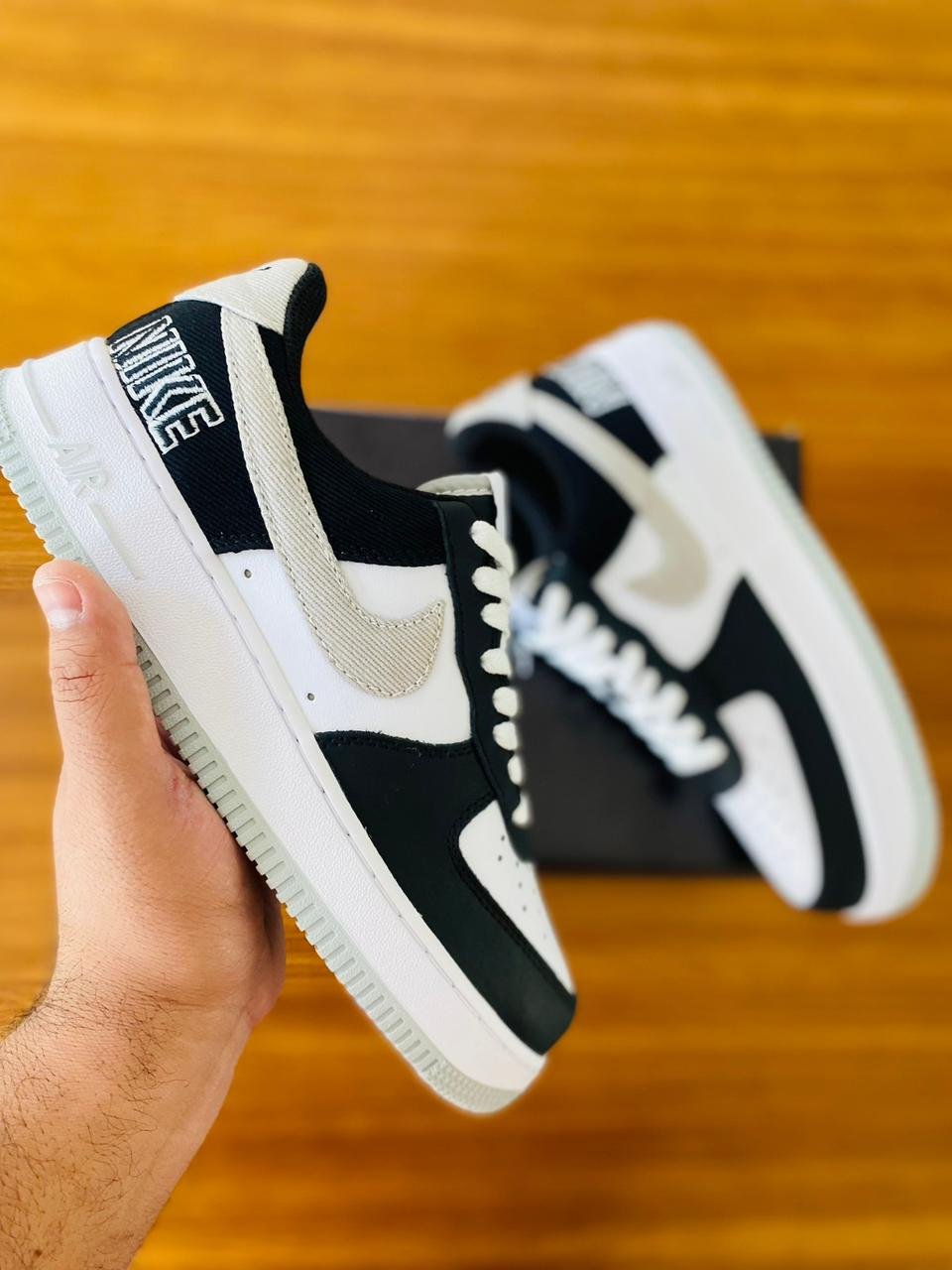 Nike Air Force 1 White & Black Classic Sneakers