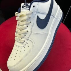 Nike Air Force 1 White & Navy Sneakers – Premium Classic Edition