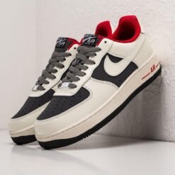 Nike Air Force 1 White with Black & Red Accents – Retro Vibe Edition
