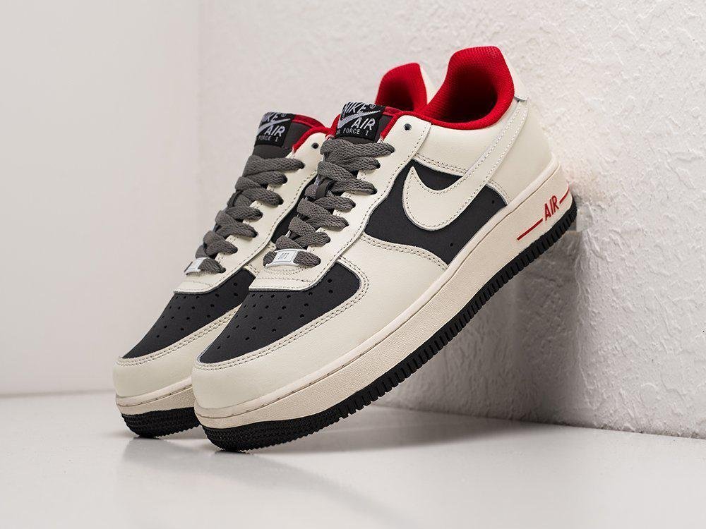 Nike Air Force 1 White with Black & Red Accents – Retro Vibe Edition