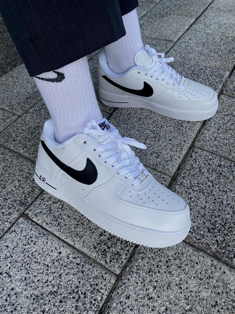 Nike Air Force 1 White with Black Swoosh – Street Classic Edition