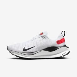 Nike Infinity RN 4 White with Red Heel Accents – Premium Running Shoes