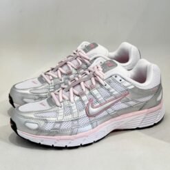 Nike P6000 White, Pink & Silver Running Sneakers – Fashion Sport Shoes