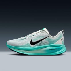 Nike Vomero 18 White with Aqua Blue Sole Accents