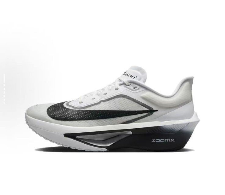 Nike Zoom Fly 6 White & Black Running Shoes – Lightweight Performance Road Runners