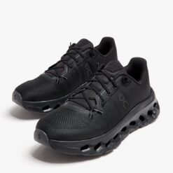 On Cloud Running Shoe Black with White Accents