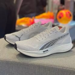 Puma Nitro Light Grey White Running Shoes